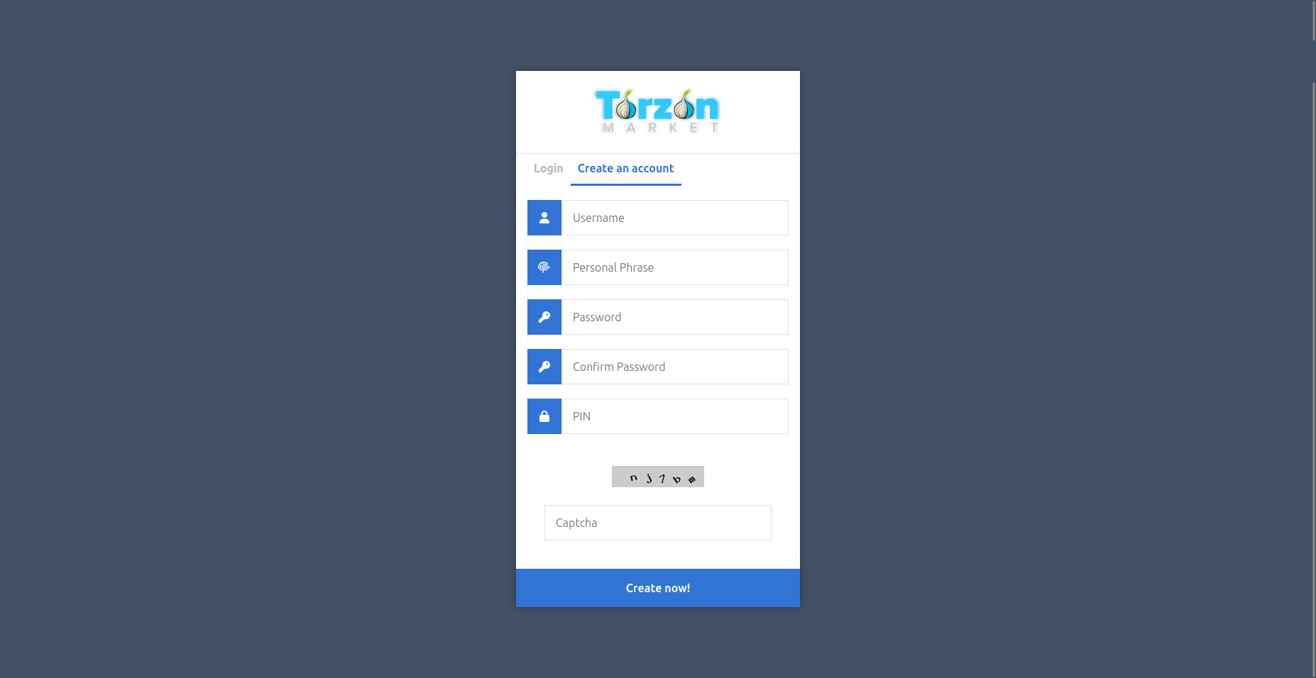 Account Registration Page